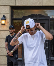Load image into Gallery viewer, The Original Teardrop Snapback In White & Black