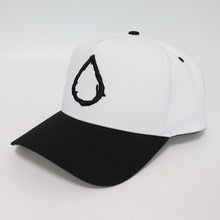 Load image into Gallery viewer, The Original Teardrop Snapback In White &amp; Black
